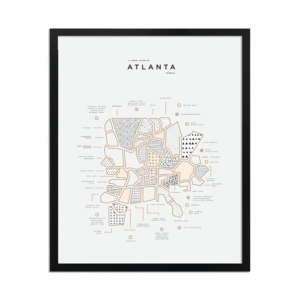 Black Framed Atlanta Print