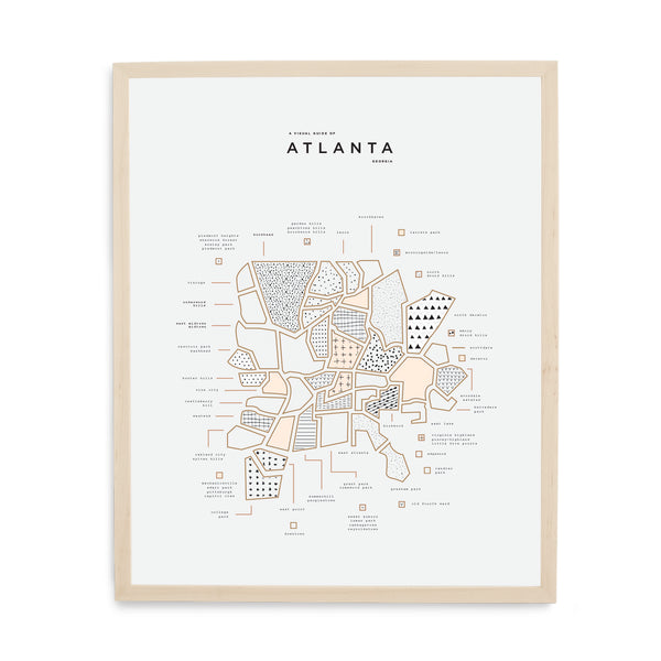 Wood Framed Atlanta Print