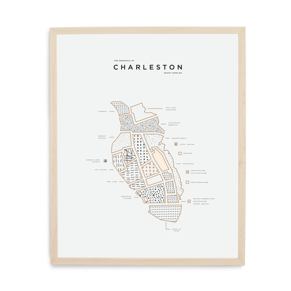Charleston State Print - Wood Frame