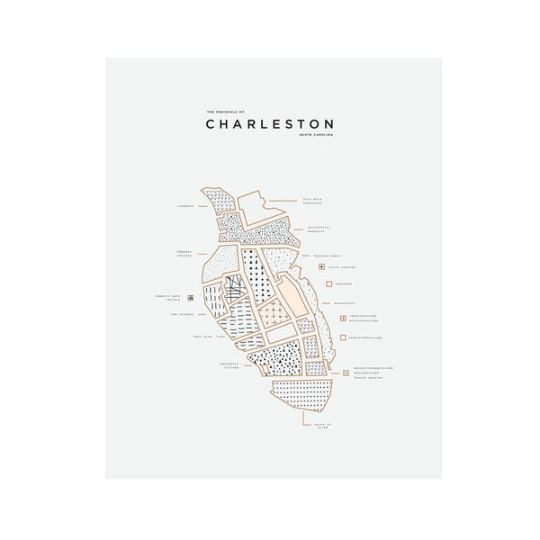 Charleston City Map Print