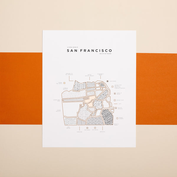 SF California Map Print