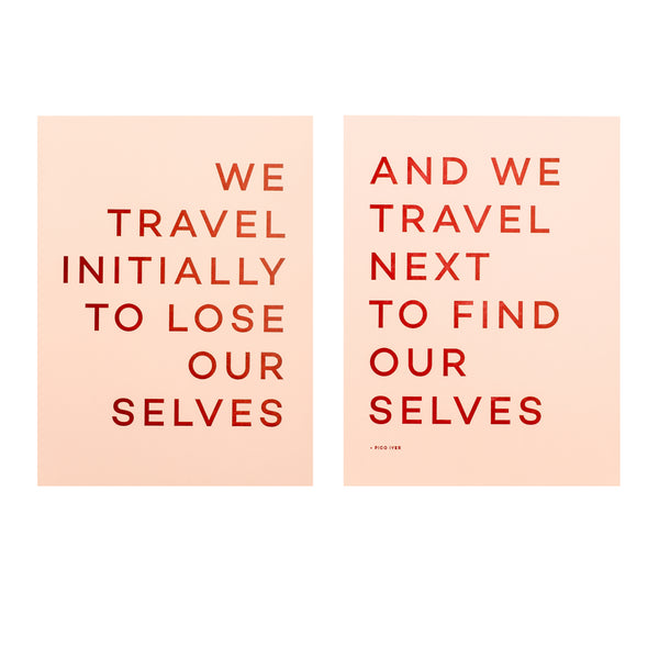 Travel Quote Letterpress Print