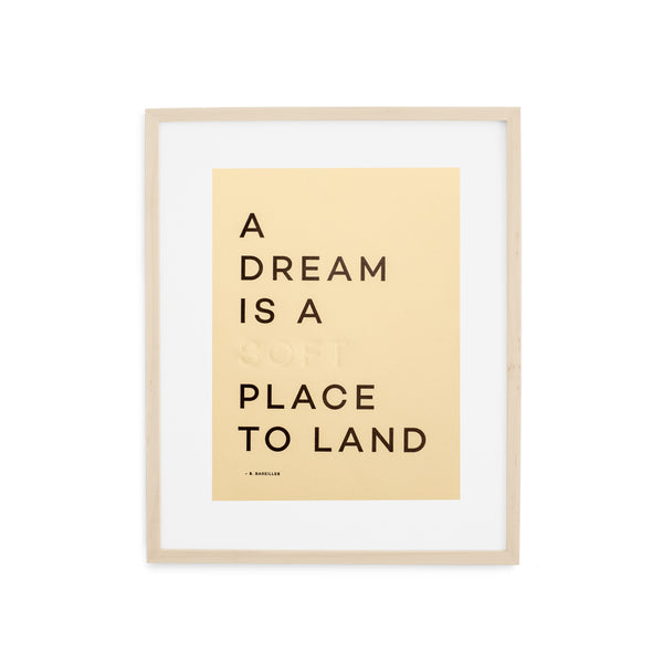 Travel Quote Letterpress Print - Wood Frame With Mat
