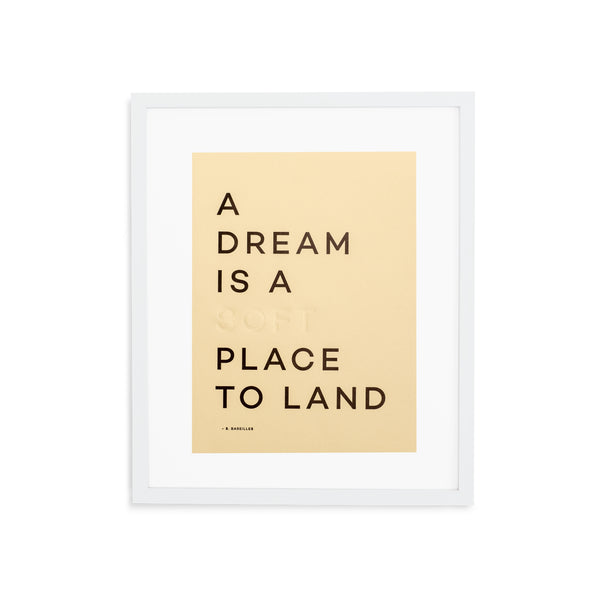 Travel Quote Letterpress Print - White Frame With Mat
