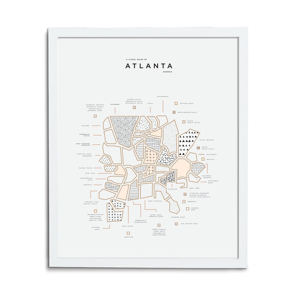 White Framed Atlanta Print