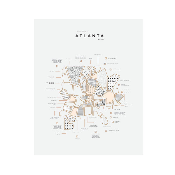 Atlanta City Map Print