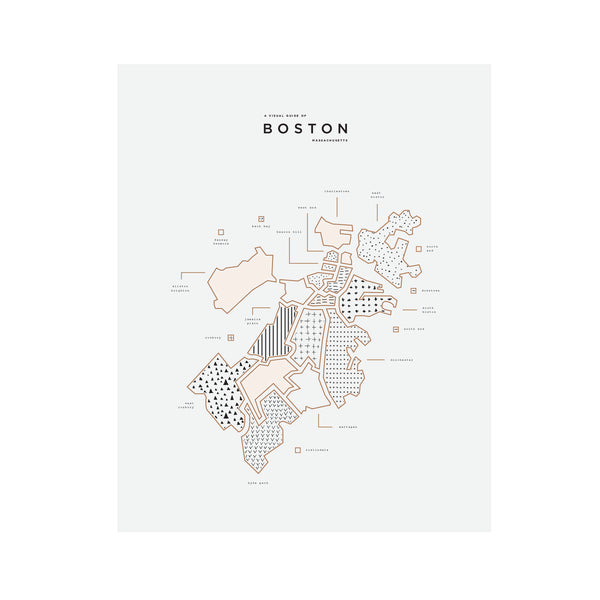 Boston City Map Print
