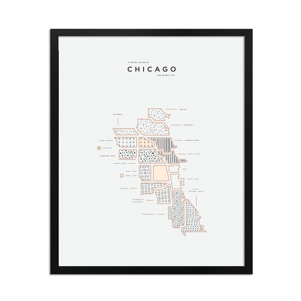 Black Framed Chicago Print
