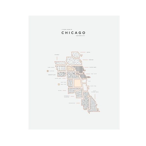 Chicago City Map Print