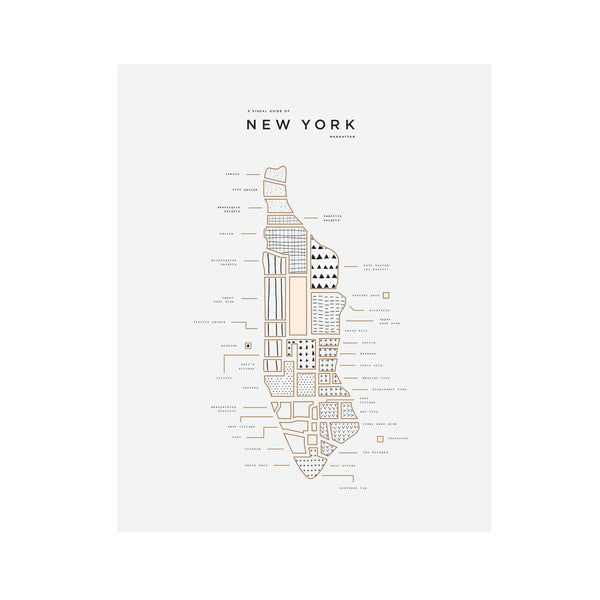 New York City Map Print