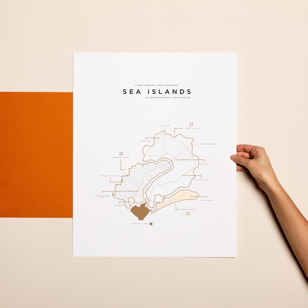 Sea Islands Map Print